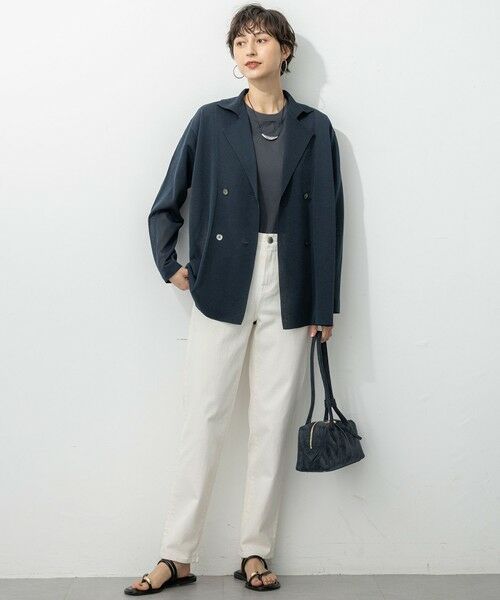 S size ONWARD(小さいサイズ) / エスサイズオンワード テーラードジャケット | 【洗える】シアー ダブルブレスト ニット ジャケット | 詳細15