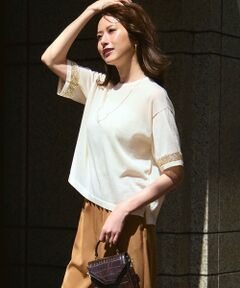 S size ONWARD(小さいサイズ) / エスサイズオンワード ニット・セーター | 【洗える】スパンコールシアー ニットT