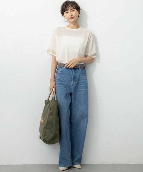 S size ONWARD(小さいサイズ) / エスサイズオンワード ニット・セーター | 【洗える】スパンコールシアー ニットT | 詳細3