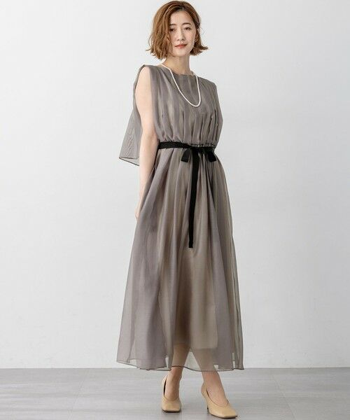 S size ONWARD(小さいサイズ) / エスサイズオンワード ドレス | 【APPLAUDIR】グロッシーオーガンザ ドレス | 詳細5