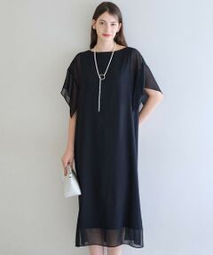 S size ONWARD(小さいサイズ) / エスサイズオンワード ドレス | 【APPLAUDIR】シフォンジョーゼット コンビドレス