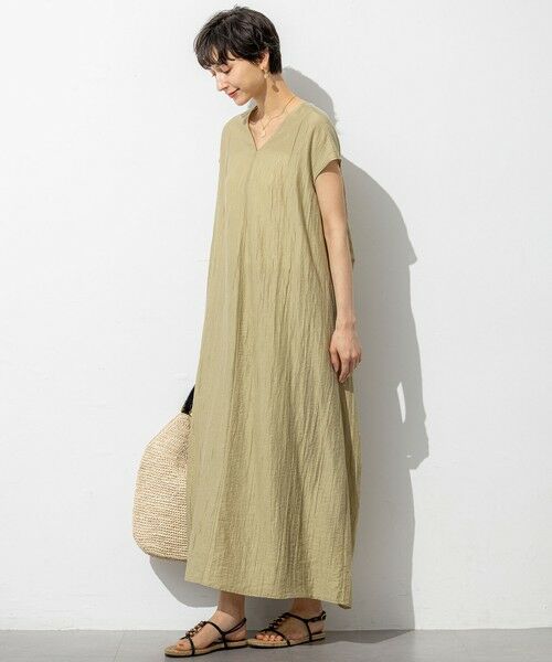 S size ONWARD(小さいサイズ) / エスサイズオンワード ロング・マキシ丈ワンピース | 【SLOW/一部店舗限定】ナチュラルピケワッシャー ワンピース | 詳細5