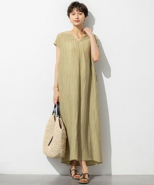 S size ONWARD(小さいサイズ) / エスサイズオンワード ロング・マキシ丈ワンピース | 【SLOW/一部店舗限定】ナチュラルピケワッシャー ワンピース | 詳細6