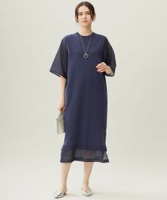 S size ONWARD(小さいサイズ) / エスサイズオンワード ロング・マキシ丈ワンピース | 【洗える】ハイツイストコットンアセテート ワンピース