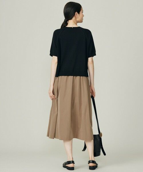 S size ONWARD(小さいサイズ) / エスサイズオンワード ロング・マキシ丈ワンピース | 【洗える】タフタコンビ半袖 ワンピース | 詳細11