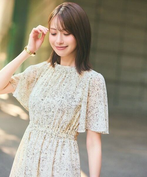 S size ONWARD(小さいサイズ) / エスサイズオンワード ロング・マキシ丈ワンピース | 【洗える】プリント ワンピース | 詳細1