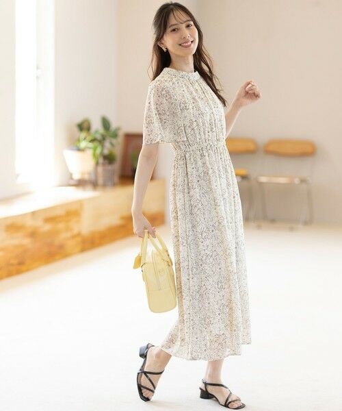 S size ONWARD(小さいサイズ) / エスサイズオンワード ロング・マキシ丈ワンピース | 【洗える】プリント ワンピース | 詳細5