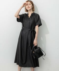 S size ONWARD(小さいサイズ) / エスサイズオンワード ロング・マキシ丈ワンピース | 【洗える】トリアセスラブストレッチ ワンピース