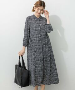 S size ONWARD(小さいサイズ) / エスサイズオンワード ロング・マキシ丈ワンピース | 【洗える】モダンジオメトリックプリント ワンピース