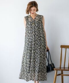 S size ONWARD(小さいサイズ) / エスサイズオンワード ロング・マキシ丈ワンピース | 【洗える】Ratti アブストラクトプリント ワンピース