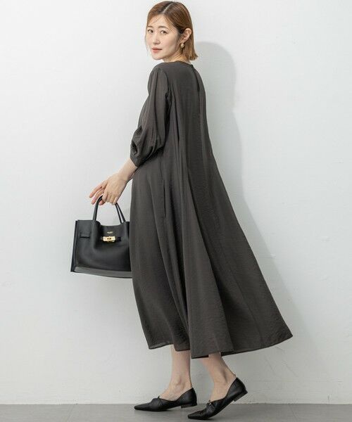 S size ONWARD(小さいサイズ) / エスサイズオンワード ロング・マキシ丈ワンピース | シアースパンオーガンジー ワンピース | 詳細2