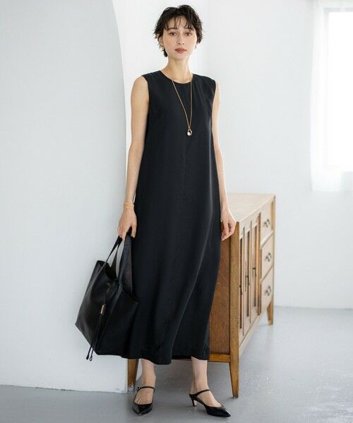 S size ONWARD(小さいサイズ) / エスサイズオンワード ロング・マキシ丈ワンピース | 【一部店舗限定/UVカット/洗える】ライトウェイトツイル ケープ付き ワンピース | 詳細5