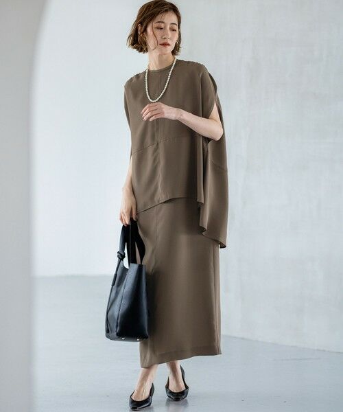 S size ONWARD(小さいサイズ) / エスサイズオンワード ロング・マキシ丈ワンピース | 【一部店舗限定/UVカット/洗える】ライトウェイトツイル ケープ付き ワンピース | 詳細27