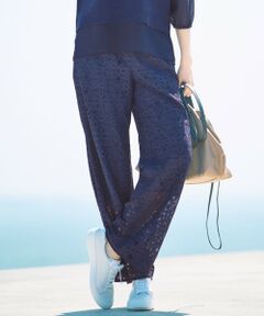 S size ONWARD(小さいサイズ) / エスサイズオンワード その他パンツ | 【カタログ掲載・洗える】フラワータイルレース パンツ