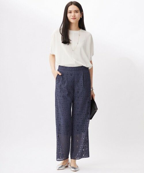 S size ONWARD(小さいサイズ) / エスサイズオンワード その他パンツ | 【カタログ掲載・洗える】フラワータイルレース パンツ | 詳細18