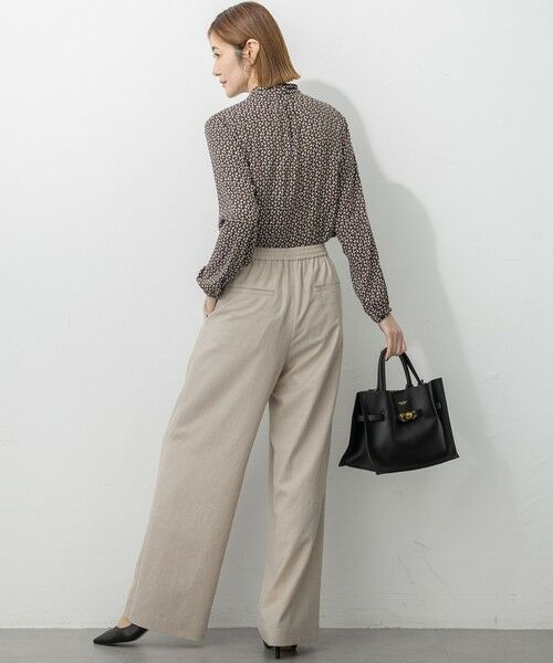 S size ONWARD(小さいサイズ) / エスサイズオンワード その他パンツ | 【洗える】トリアセスラブストレッチ ワイド パンツ | 詳細15