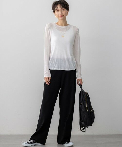 S size ONWARD(小さいサイズ) / エスサイズオンワード その他パンツ | 【VERY9月号掲載/洗える/吊り干しOK】ヴィスコースストレッチ ワイド パンツ | 詳細14