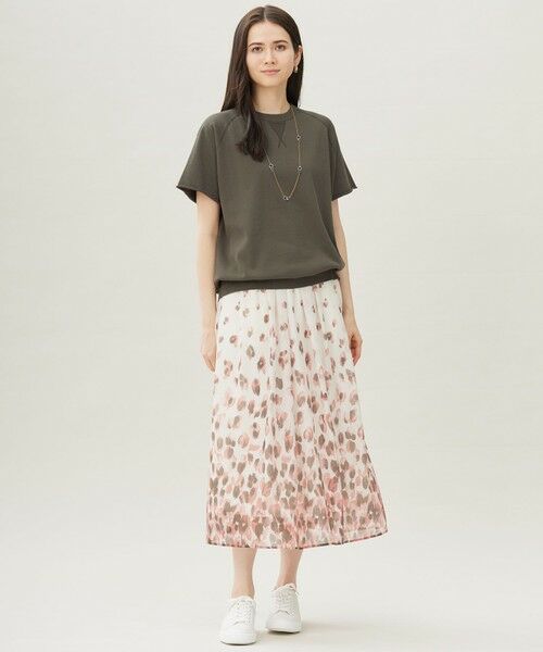 S size ONWARD(小さいサイズ) / エスサイズオンワード ミニ・ひざ丈スカート | 【洗える】グラデーションペタルプリント スカート | 詳細4