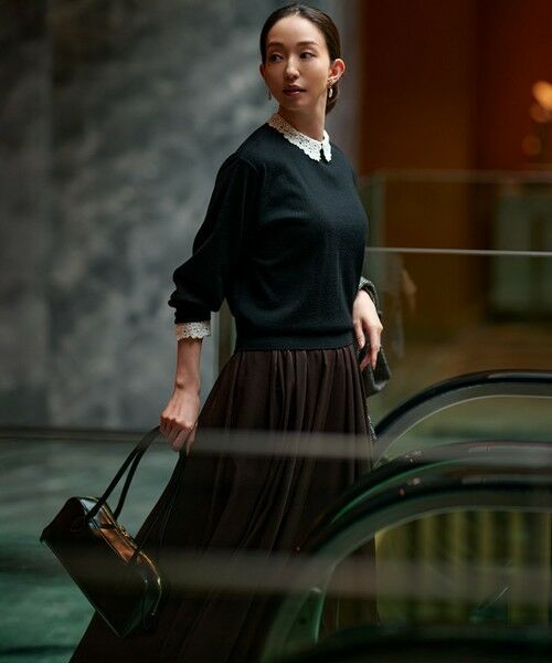 S size ONWARD(小さいサイズ) / エスサイズオンワード ミニ・ひざ丈スカート | 【洗える】シアービエラ ギャザー スカート | 詳細13