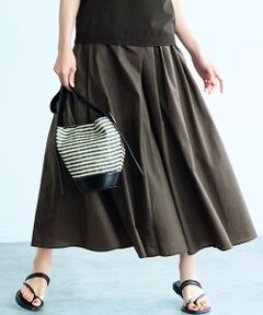 S size ONWARD(小さいサイズ) / エスサイズオンワード ミニ・ひざ丈スカート | 【洗える】ナイロンコットンポプリン タック スカート