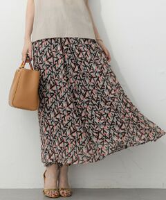 S size ONWARD(小さいサイズ) / エスサイズオンワード ミニ・ひざ丈スカート | 【洗える】Ratti アブストラクトプリント スカート