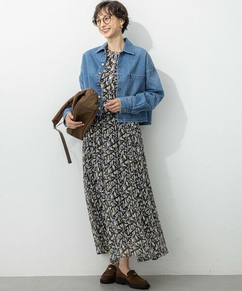 S size ONWARD(小さいサイズ) / エスサイズオンワード ミニ・ひざ丈スカート | 【洗える】Ratti アブストラクトプリント スカート | 詳細2