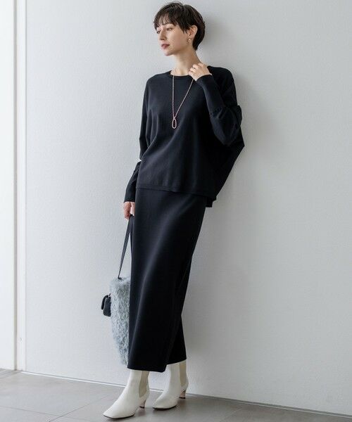 S size ONWARD(小さいサイズ) / エスサイズオンワード ミニ・ひざ丈スカート | 【洗える/吊り干しOK】ヴィスコースストレッチ タイトスカート | 詳細22