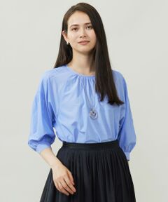 S size ONWARD(小さいサイズ) / エスサイズオンワード シャツ・ブラウス | 【カタログ掲載】シアーソフトシャンブレークロップド丈 ブラウス