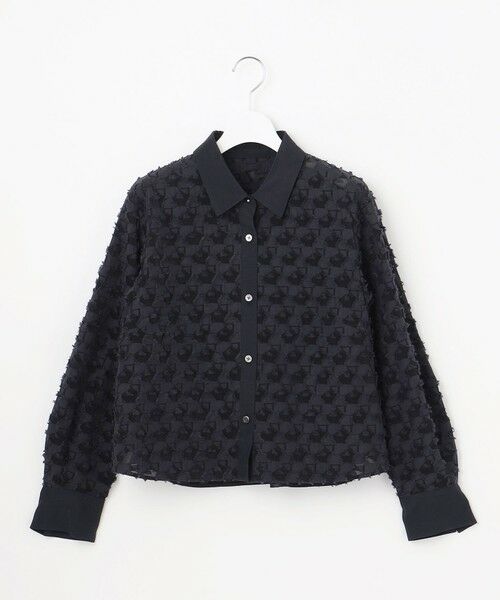 S size ONWARD(小さいサイズ) / エスサイズオンワード シャツ・ブラウス | シアージオメトリックジャカードクロップド丈 ブラウス | 詳細15