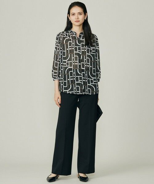 S size ONWARD(小さいサイズ) / エスサイズオンワード シャツ・ブラウス | ジオメトリックレトロプリント ブラウス | 詳細11