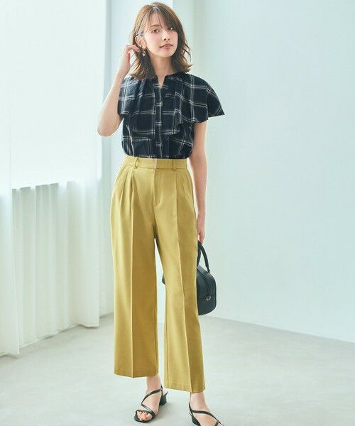 S size ONWARD(小さいサイズ) / エスサイズオンワード シャツ・ブラウス | 【洗える】サッカーチェック ブラウス | 詳細4