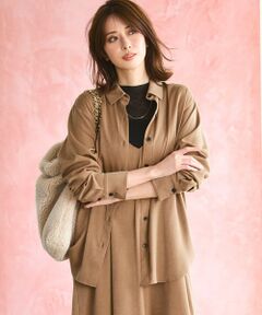 S size ONWARD(小さいサイズ) / エスサイズオンワード シャツ・ブラウス | 【見上愛さん着用/Oggi10月号掲載/洗える】スエーディーサテン シャツ