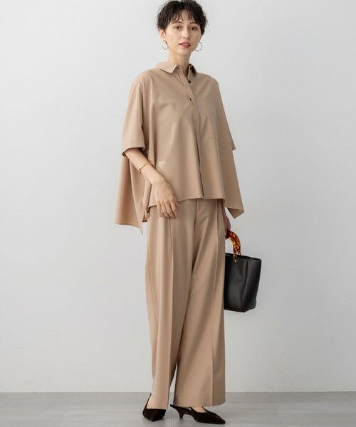 S size ONWARD(小さいサイズ) / エスサイズオンワード シャツ・ブラウス | 【洗える】TWマットクロス ポンチョシルエット シャツ | 詳細8