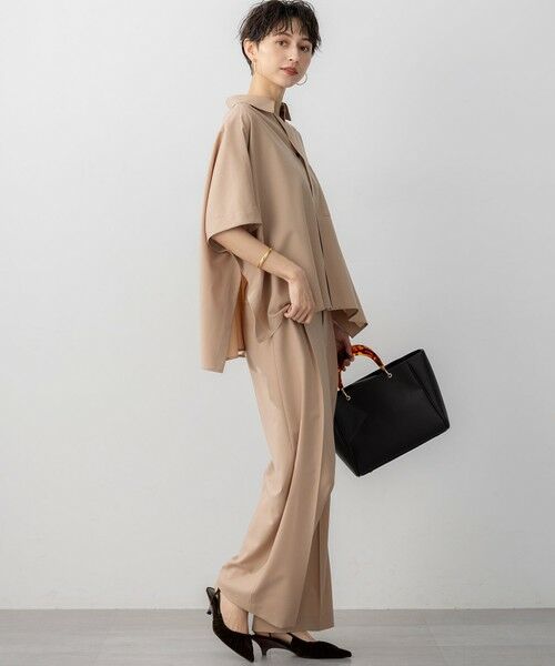 S size ONWARD(小さいサイズ) / エスサイズオンワード シャツ・ブラウス | 【洗える】TWマットクロス ポンチョシルエット シャツ | 詳細9