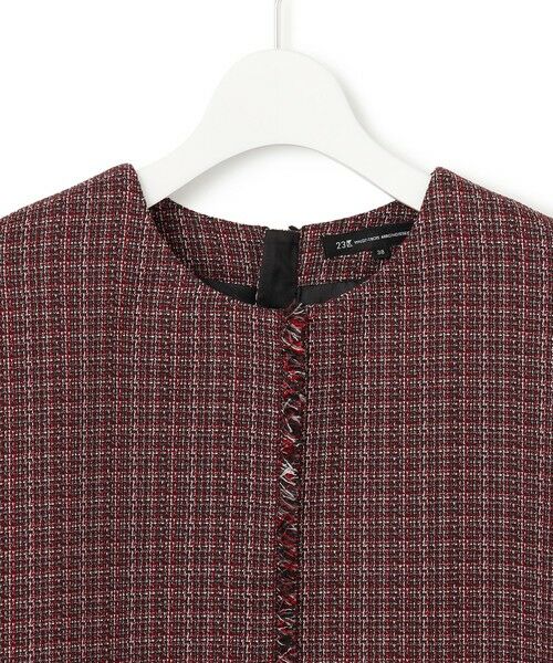 S size ONWARD(小さいサイズ) / エスサイズオンワード シャツ・ブラウス | 【洗える】ツイーディーカラーミックス ハーフスリーブ ブラウス | 詳細6