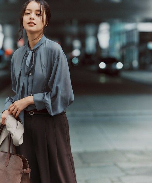 S size ONWARD(小さいサイズ) / エスサイズオンワード シャツ・ブラウス | 【見上愛さん着用/洗える】シアービエラ ボウタイ ブラウス | 詳細16