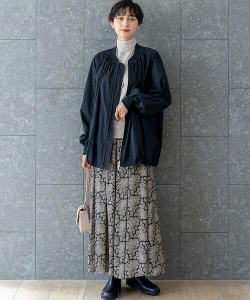 S size ONWARD(小さいサイズ) / エスサイズオンワード ブルゾン | 【撥水加工】ソフトメモリータフタ ミドル丈 ブルゾン | 詳細3