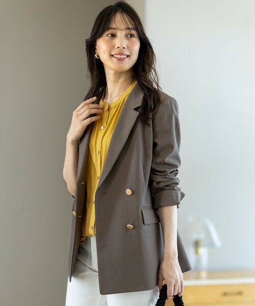 S size ONWARD(小さいサイズ) / エスサイズオンワード テーラードジャケット | 【UVカット・アンチピリング・洗える】ウーステッドエステル テーラードジャケット | 詳細3