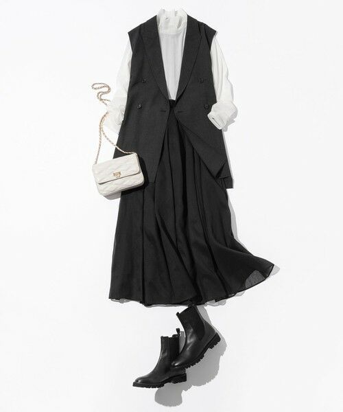 S size ONWARD(小さいサイズ) / エスサイズオンワード その他アウター | 【洗える】TWマットクロス テーラード ジレ | 詳細5