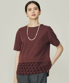 S size ONWARD(小さいサイズ) / エスサイズオンワード カットソー | 【カタログ掲載】ジャカードコンビジャージー カットソー