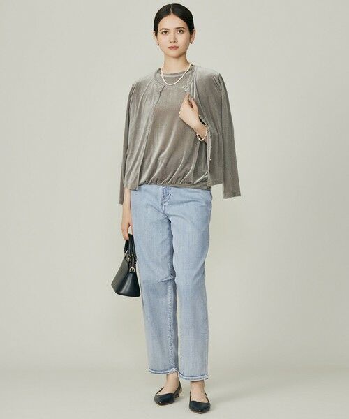 S size ONWARD(小さいサイズ) / エスサイズオンワード カーディガン・ボレロ | シアーベロア カーディガン | 詳細1