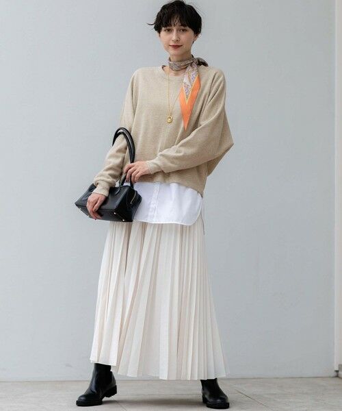 S size ONWARD(小さいサイズ) / エスサイズオンワード カットソー | 【洗える】シャイニーコットンテリー ドルマン スウェット | 詳細3