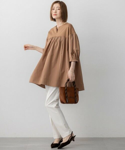 S size ONWARD(小さいサイズ) / エスサイズオンワード カットソー | 【洗える】シルキータフタコンビ チュニック カットソー | 詳細6