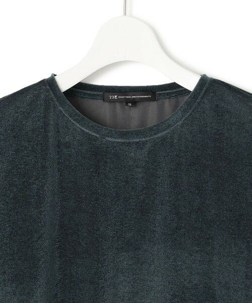 S size ONWARD(小さいサイズ) / エスサイズオンワード カットソー | 【洗える】シアーベロア ロングスリーブ Tシャツ | 詳細13