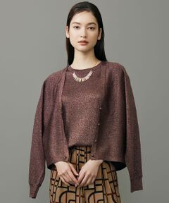 S size ONWARD(小さいサイズ) / エスサイズオンワード カーディガン・ボレロ | 【カタログ掲載】カラーミックスラメ カーディガン