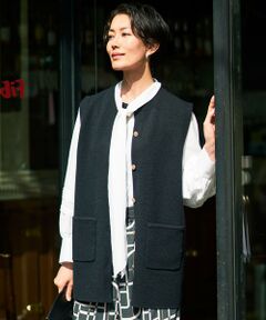 S size ONWARD(小さいサイズ) / エスサイズオンワード ベスト | 【カタログ掲載】ループボンディングニット ベスト