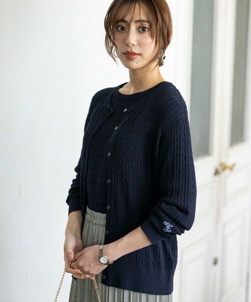 S size ONWARD(小さいサイズ) / エスサイズオンワード カーディガン・ボレロ | ケーブルニット カーディガン | 詳細1
