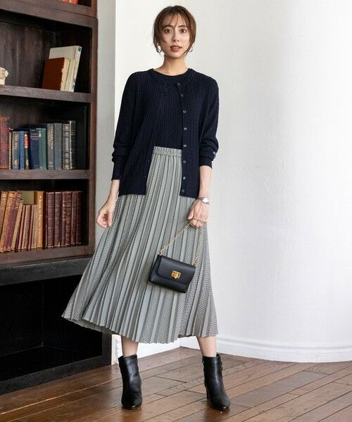 S size ONWARD(小さいサイズ) / エスサイズオンワード カーディガン・ボレロ | 【UVカット・洗える】ケーブルニット カーディガン | 詳細2