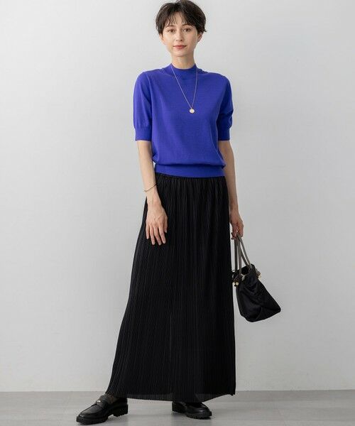 S size ONWARD(小さいサイズ) / エスサイズオンワード ニット・セーター | 【洗える】サステナブルウール モックネック 5分袖 ニット | 詳細15