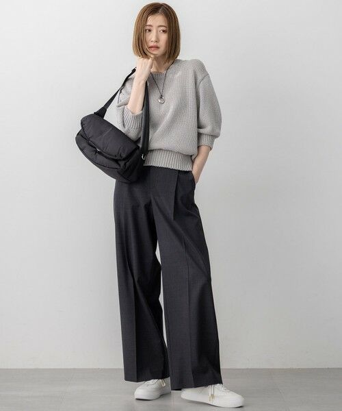 S size ONWARD(小さいサイズ) / エスサイズオンワード ニット・セーター | 【洗える】ルレックスバルキー5分袖 ラメ ニット | 詳細6